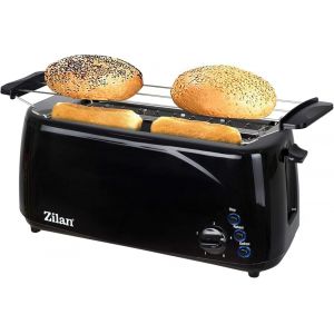 , Grille-Pain À Fente Longue, 4 Tranches De Toastautomatique, Xxl, 5 Niveaux De Rôtis , Accessoire De Pain, Fonction Décongélation, Tiroir Ramasse-Miettes - Neuf