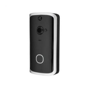 Sonnette vidéo Wi-Fi avec communication bidirectionnelle et détection de mouvement - Noir - Neuf