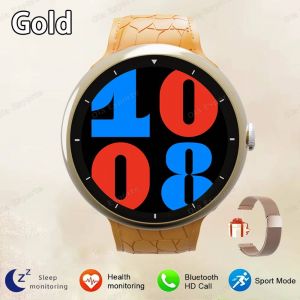 Montre Intelligente 2.09 Pouces Amoled &Eacute;cran Bluetooth Appel Boussole Tracker Hommes Montres De Sport Moniteur De Sant&eacute; Femmes Smartwatch &Eacute;tanche.Gold49Milan. - Neuf
