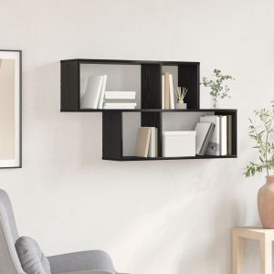 vidaXL &Eacute;tag&egrave;re Murale Ch&ecirc;ne Noir 100x20x53 cm Bois Contreplaqu&eacute; - Neuf