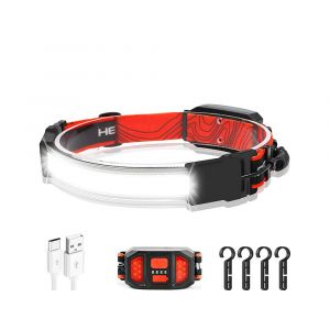 Lampe Frontale Led Rechargeable, 250-300 Lumens, Feu Arrière Rouge, 3 Modes D'éclairage, Idéale Pour Le Camping, La Randonnée, Le Travail Et La Pêche. - Neuf