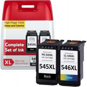 545 546 XL Ink Cartridge PG-545 CL-546 XL Replacement for Canon 545 546 Ink Cartridge 545XL 546XL Ink for Pixma TS3300 TR4500 TS3450 MG2550s TS3150 MX495 MX490 TR4550 4551 TS3100 - Neuf