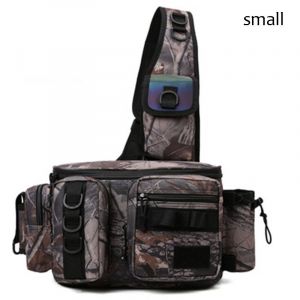 Sac À Dos De Pêche À La Mouche Pour Hommes,Sac De Rangement D'équipement,Boîte De Leurre,Sac Banane,Support Initié À La Fronde-Noir Gris(Petit) - Neuf