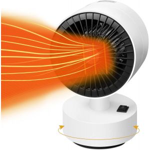 Mini appareil de Chauffage en Céramique, Automatique en Secouant la Tête Chauffage, Ventilateur, 600W Faible Consommation d'appareil de Chauffage Portatif pour le Bureau, la Chambre à coucher - Neuf