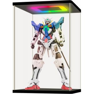 Nonemey Vitrine Pour Collection Et Salon En Acrylique Avec Led T&eacute;l&eacute;command&eacute;e &iquest; Bo&icirc;te Vitrine Anti-Poussi&egrave;re Pour 400% Pop Mart,Labubu,Figurines,Mod&egrave;les(Noir, 25x25x35 Cm) - Neuf