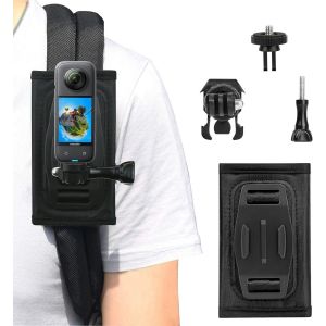 Support De Sangle De Sac &Agrave; Dos Rotatif &Agrave; 360&deg; Avec Sangle D'&eacute;paule R&eacute;glable Pour Gopro Hero 13 12 11 10 9 8 7 6 Black Insta360 X3 X4 X5 Accessoires Pour Cam&eacute;ra Dji Osmo Action 5 Pro - Neuf