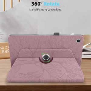 Coque pour Nokia T21 10.4 Pouce 2022, &Eacute;tui Cuir PU Housse de Protection Flip avec [Stylet] Fonction Support Antichoc &Eacute;tui Rotatif &agrave; 360&deg; - Or Rose - Neuf