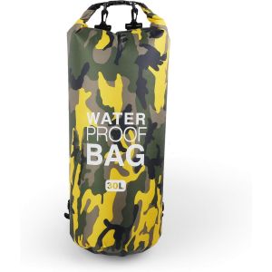 Kalanka-Sac Étanche, Dry Bag 10l 20l 30l A Vec Sangle Réglable, Idéal Pour Activités De Plein Air Et Sports Aquatiques, Kayak, Rafting, Natation, Bateau Canoeing, Plage (Jaune, 30 Litres) - Neuf