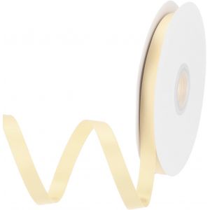 Ruban De Satin Gros-Grain Fin Et Solide En Soie Pour Bouquet De Mariage, Saint-Valentin, Emballage Cadeau, Bo&icirc;te &Agrave; G&acirc;teaux, Noeuds Beige 10 Mm X 30 M - Neuf