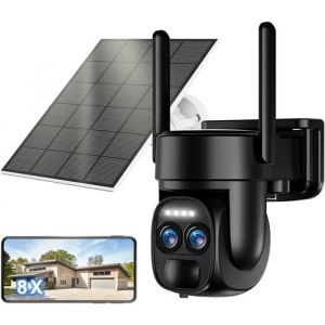 Abiso Cam&eacute;ra de Surveillance Ext&eacute;rieure 2K WiFi - D&eacute;tection Humaine AI, Vision Nocturne Couleur, Audio Bidirectionnel. - Neuf