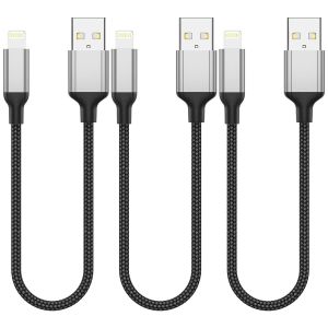 30Cm Usb Vers Lightning Câble Court, 3 Packs Certifié Mfi Câble De Charge Usb Pour Iphone Câble De Charge Rapide Carplay Compatible Avec Iphone 14 13 12 11 Pro Max X Xs Xr 8 7 6[CAB9167201] - Neuf