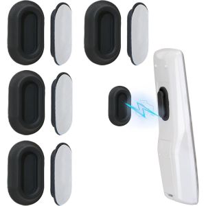 Support Mural pour T&eacute;l&eacute;commande Magn&eacute;tique 4 Pack Support de T&eacute;l&eacute;commande en Silicone Souple avec Adh&eacute;sif Fort pour TV, AC, Ventilateur - Noir - Neuf
