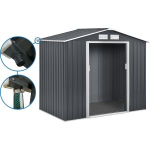 Abri De Jardin En M&eacute;tal - "Vegas" - 4.07 M&sup2; Avec Goutti&egrave;re - Neuf