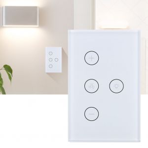 HJLIAN Interrupteur de ventilateur de plafond intelligent Wi-Fi compatible avec Alexa Google Home Smart Life App Control - Neuf