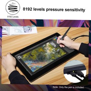 Stylo numérique rechargeable BOSTO, stylet de pression à 8192 niveaux avec 20 pinces à stylo, porte-stylo pour moniteur graphique BOSTO 13HD/16HD/16HDK/16HDT/22UX, tablette de dessin - Neuf