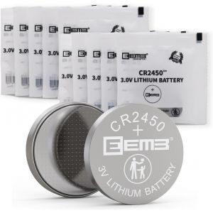 ASON-10 Pack Cr2450 Batterie 3V 650Mah Batterie Au Lithium Bouton Pile 2450 Batterie Dl2450¿Ecr2450¿Br2450 Pour Montres,Lampes À Thé,Bougies,Système D'Alarme,Boîte À Clés De Voiture,Télécommande - Neuf