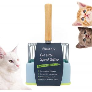 Shiliu-Pelle Litiere Chat Metal, Pelle À Litière Pour Chat Pour Chat Avec Support, Pelle À Chat En Métal 7mm, Pelle À Litière Avec [ - Neuf