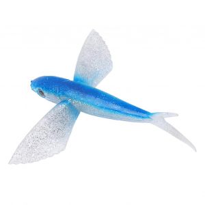 Leurre De P&ecirc;che En Forme De Poisson Volant - Silicone Souple Pour P&ecirc;che En Mer - Bleu - Neuf