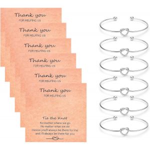 Bridesmaid Gifts - Knot Bracelet Maid Of Honor Gifts,Wedding Bridesmaid Proposal Jewelry Bridal Party Tie The Knot Charm Bracelets - Neuf