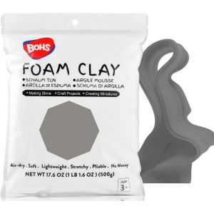 Pâte à Modeler en Mousse Grise ModelableSquishy,AutodurcissanteHaute Densité pour Cosplay CostumeButter SlimeFigurines Facile à ModelerPoncer et Peindre 1.1 Lbs/500Grams - Neuf