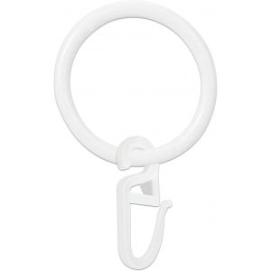 Tianyi-Lot De 50 Anneaux De Rideau En Métal Et 50 Crochets - Diamètre Intérieur : 32 Mm - Pour Rideau De Fenêtre, Rideau De Lit - Neuf