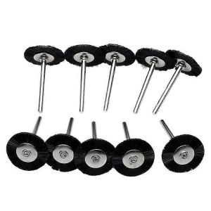 10pcs Plat En Nylon Roues &Agrave; Poils Brosse 3mm Tige Polissage Polissage Brosse Roue &Eacute;bavurage Dremel Outils Rotatifs Dremel Accessoires - Neuf