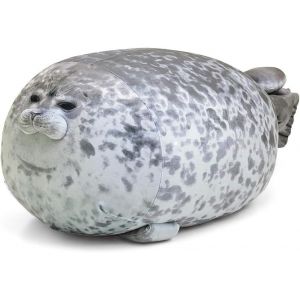 DDA-Jouet en Peluche Phoque,30cm Peluche Phoque Gris,Mignon Étreindre Oreiller Peluche Phoque Coussin,Animaux en Peluche Phoque,Fat Seal Plush Toy Cadeau pour Garçons et Filles - Neuf