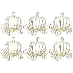 5/6pcs citrouille carrosse boîtes de bonbons Goodies Boîtes-cadeaux Boîte de bonbons de chariot de citrouille Boîtes de fête de mariage Boîtes de friandises en forme de citrouille - Neuf