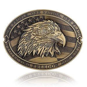 Rétro Celtique Noeud Boucle De Ceinture Simple Denim Homme Boucle De Ceinture Drapeau Américain Aigle Alliage De Zinc - Neuf