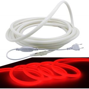 10M Ruban De N&eacute;on Ronde, Luminescent &Agrave; 360&deg; - Rouge, Bande Led 2835 Smd 120 Leds/M, &Eacute;clairage Lumineux Sans Points De Lumi&egrave;re, 220V 230V Strip, Ip65 &Eacute;tanche, Diy D&eacute;coration[RUB9223306] - Neuf
