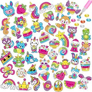 Diamant Kit De Peinture Pour Les Enfants, De 48 Pièces De Bricolage De Diamant De La Peinture Des Animaux Autocollant, Kit Mosaïque Pour Les Enfants 9d Diamants Autocollants De Broderie - Neuf