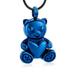 Collier Pendentif Urne Fun&eacute;raire En Forme De C?ur Pour Femme - Bijou Fun&eacute;raire En Argent Avec Cha&icirc;ne Ajustable - Neuf