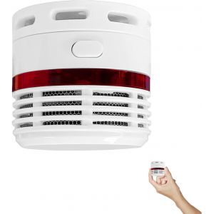 D&eacute;tecteur de fum&eacute;e, Pile de 10 Ans d&eacute;tecteur de fum&eacute;e pour la Maison D&eacute;tecteur de Fum&eacute;e avec Batterie Scell&eacute;e 10 Ans Pad Adh&eacute;sif Magn&eacute;tique Conforme &agrave; la Norme EN14604 - Neuf