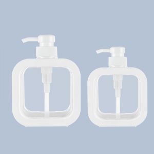 2 PièCes Distributeur Savon(300 ML et 500ML), Rechargeable Distributeur Savon Cuisine et Distributeur Savon Salle de Bain, Distributeur de Savon avec éTiquette éTanche, Distributeur Liquide Vaisselle - Neuf