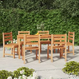 Prolenta Premium - Ensemble &Agrave; Manger De Jardin 7 Pcs Bois De Teck Solide - Neuf