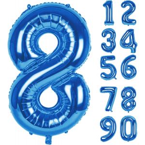 Ballon Chiffre Anniversaire 8 Bleu,Num&eacute;ro 8 Feuille G&eacute;ante H&eacute;lium Ballons Gonflables Xxl Grand Ballon 8 Num&eacute;rot&eacute;s Gar&ccedil;on Fille Homme Femme D'Anniversaire D&eacute;coration Pour F&ecirc;te Mariage C&eacute;l&eacute;brations - Neuf