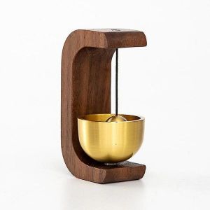 Sonnette de porte magn&eacute;tique &eacute;l&eacute;gante en bois &iquest; Accessoire d&eacute;coratif pour la maison avec un son doux, parfait pour une utilisation int&eacute;rieure et ext&eacute;rieure - Neuf