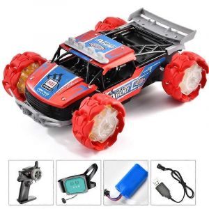 Children's toys 4WD remote control car monster truck off-road vehicle 2.4G gesture control remote control car-Rouge - Neuf
