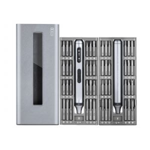 Mini tournevis &eacute;lectrique avec 50 embouts et accessoires - Neuf