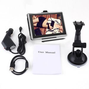 Navigateur GPS portable pour voiture, ecran tactile de 5 pouces, 128 Mo, 4 Go FM, carte gratuite de l'Australie - Neuf