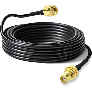 C&acirc;ble Rallonge SMA 5 m-Adaptateur de SMA M&acirc;le &agrave; Femelle-C&acirc;ble Coaxial RG174 pour Antenne 4G LTE GSM GPS Routeur Gateway Modem Camera Radioamateur R&eacute;cepteur ADS-B RTL-SDR - Neuf