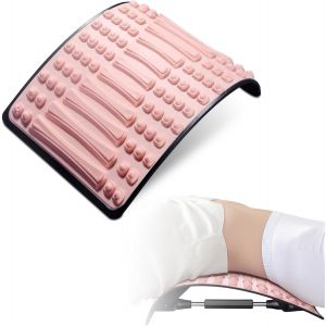 &Eacute;tirement Du Cou Et Du Dos,Stretcher Pour Le Cou Et Le Dos, Masseur De Dos R&eacute;glable Pour Soulager Les Douleurs Dorsales, Utilisable Au Lit, Sur La Chaise Et Dans La Voiture,Rose - Neuf