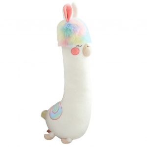 Peluche Alpaga Arc-En-Ciel, Oreiller Long, Oreiller Fantaisie Pour Dormir, Oreiller Cheval, Herbe, Boue - Neuf