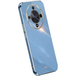 Kal-Phone Coque Convient À Honor Magic6 Lite 5g (6.78"" Inches), Étui De Téléphone Portable En Silicone Avec Cadre De Galvanoplastie - Bleu Marine - Neuf