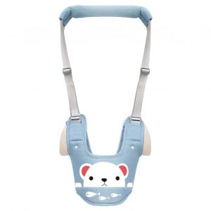 Harnais De Marche Pour Tout-Petits, En Coton Doux Et Respirant, Avec Boucle Securisee, Style Gilet, Pour La Maison, Le Jardin Et L'exterieur, Bleu Etoile - Neuf