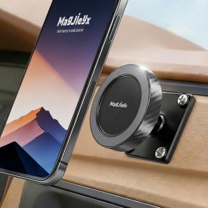 Support de T&eacute;l&eacute;phone pour Voiture avec Base de Per&ccedil;age Support magn&eacute;tique Rotatif &agrave; 360&deg; pour Tableau de Bord de Camion ou Bateau Aimant Puissant Compatible avec iPhone 17 16 15 14 13 12 - Neuf