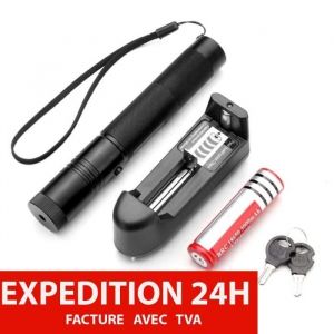 Vert Laser 303 5 mW Stylo Pointeur Laser Pointeur Stylo lumière laser Puissant avec 4000 mAH 18650 Batterie + Chargeur de - Neuf