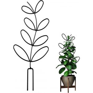 LETNERNY-Support Plante Grimpante, Treillis Jardin, 32 Cm, Noir, Métal, Triangulaire - Neuf