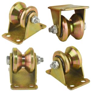 Pack Of 4 Lifting Pulleys, Wheel Throat V Pulley Single Roller Pulley Heavy Crane Lifting Load Capacity 200 Kg Washing Line/Pulley System - Neuf