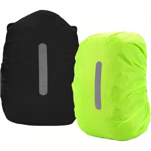 Housse De Pluie Pour Sac À Dos Avec Bandes Réfléchissantes,15l-100l,Housse De Pluie Imperméable Pour Sac À Dos,Sac D'école Pour La Randonnée,Le Camping,Les Voyages,Le Vélo.[B1016] - Neuf